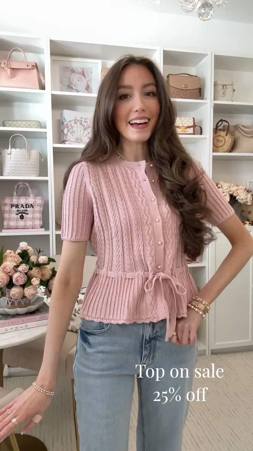Top is on sale 25% off 🤍 prettiest pink knit top makes the perfect spring outfit idea 🫶🏼

#LTKSeasonal #LTKootd #LTKSaleAlert