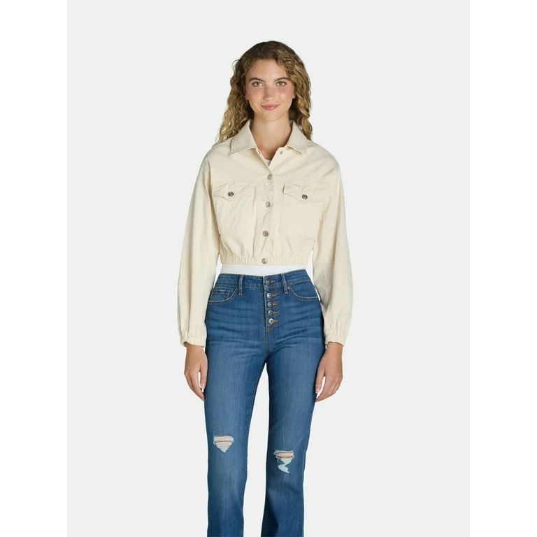 Madden NYC Women's Juniors Crop Jacket - Walmart.com | Walmart (US)