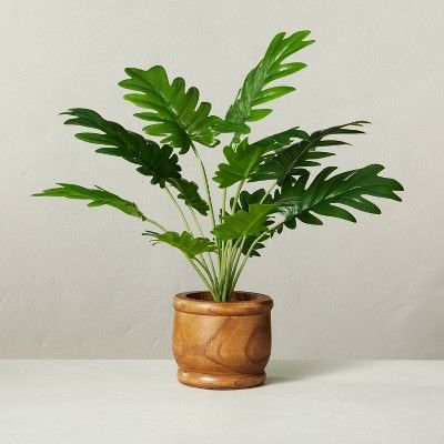 17" Faux Philodendron Potted Plant - Hearth & Hand™ with Magnolia | Target