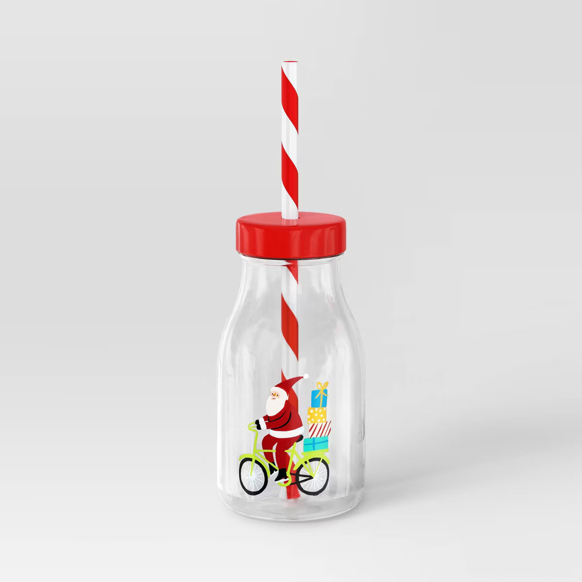 12oz Christmas Santa Tumbler with Straw Red - Wondershop™ | Target