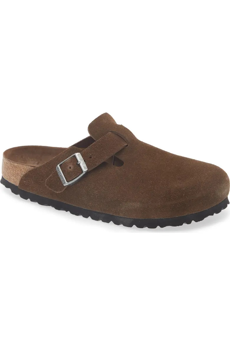 Birkenstock Boston Soft Footbed Clog in Carafe Suede at Nordstrom, Size 8-8.5Us | Nordstrom