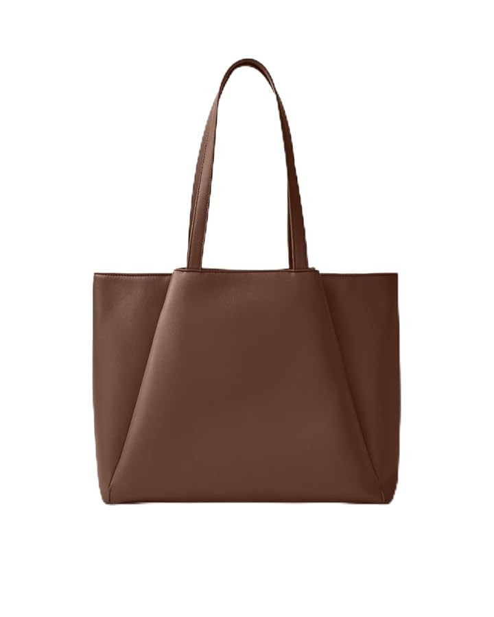 Work Tote Bags for Women 15.6 Inch - Laptop Tote Bag with Zip Compartments - Large PU Leather Off... | Amazon (US)