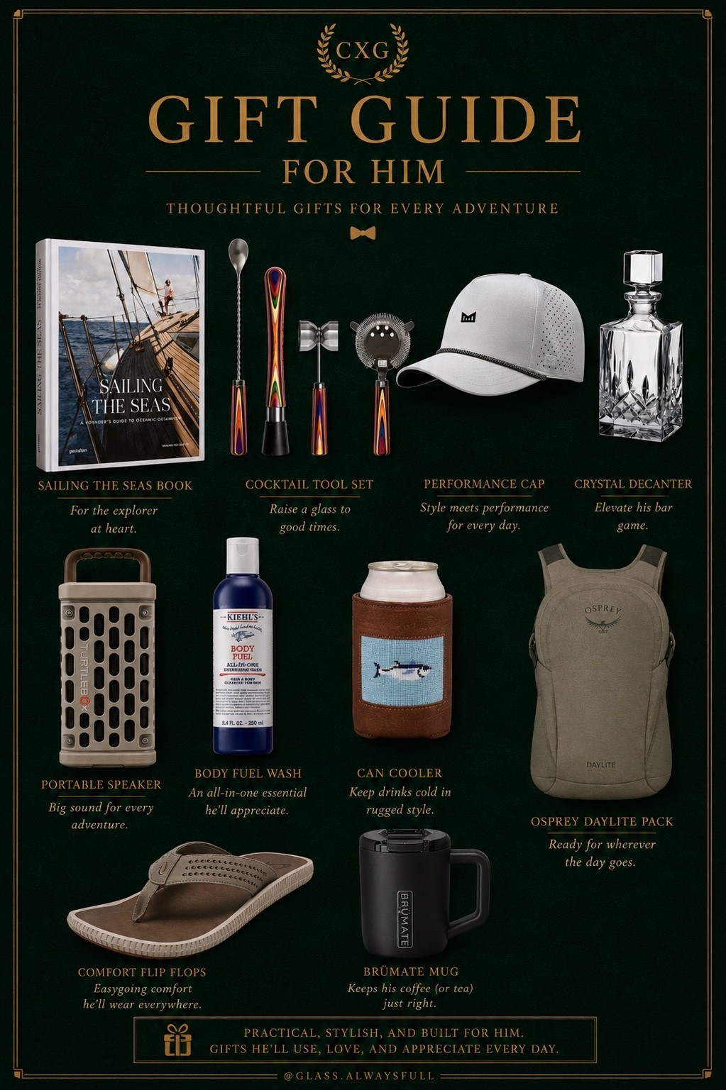 Men’s gifts, gifts for him, turtlebox, Melin hat, bromate, olukai sandals, kiels, men’s gifts, sailing book. Glassalwaysfull

#LTKSeasonal #LTKMens #LTKHome

#LTKSeasonal #LTKMens #LTKHome

#LTKSeasonal #LTKMens

#LTKSeasonal #LTKMens #LTKHome