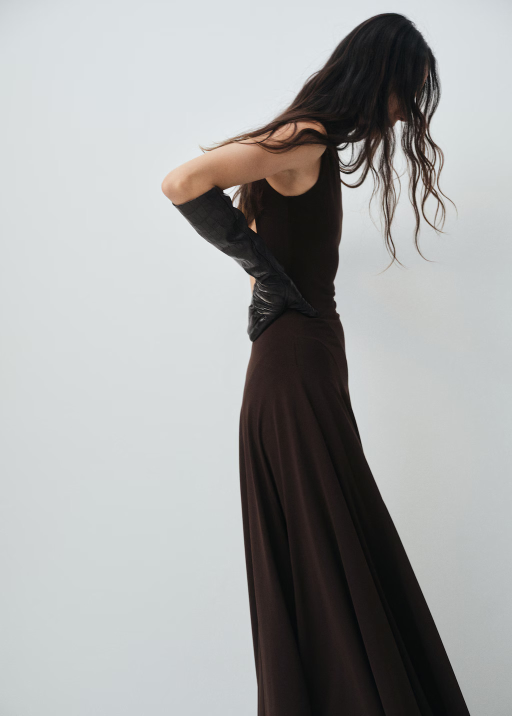 Godet dress with back opening - Women | MANGO USA | Mango (US/MX/AU)