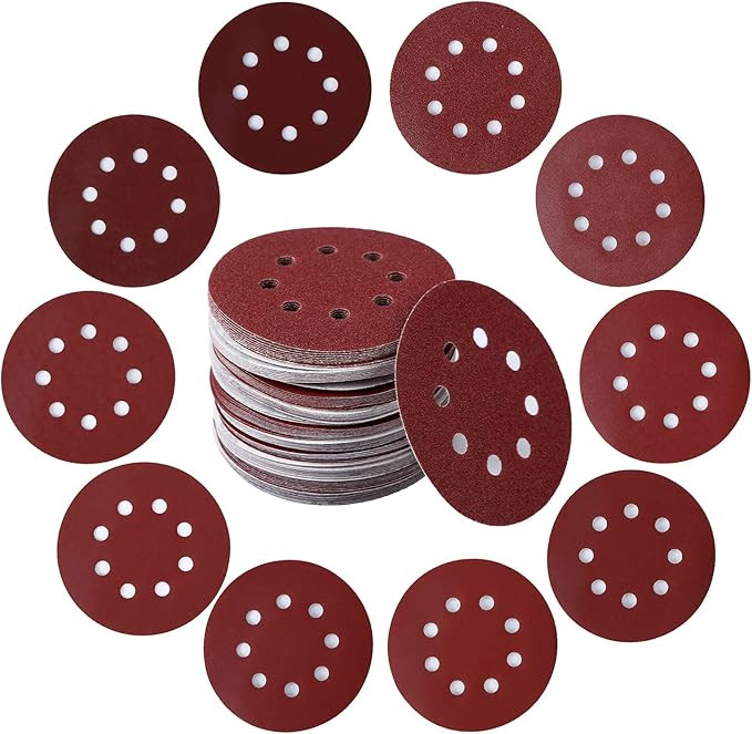 100PCS 5 Inch 8 Holes Sanding Discs 60 120 240 400 600 800 1000 1200 1500 2000 Grit Sandpaper San... | Amazon (US)