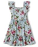 The Children's Place Girls' Short Sleeve Fashion Dress, Smoky Blue, Large | Amazon (US)