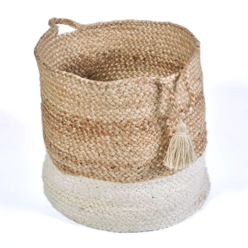 Hand-Crafted Natural Jute Basket | Wayfair North America