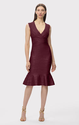 THE METALLIC SOPHIE DRESS | Herve Leger