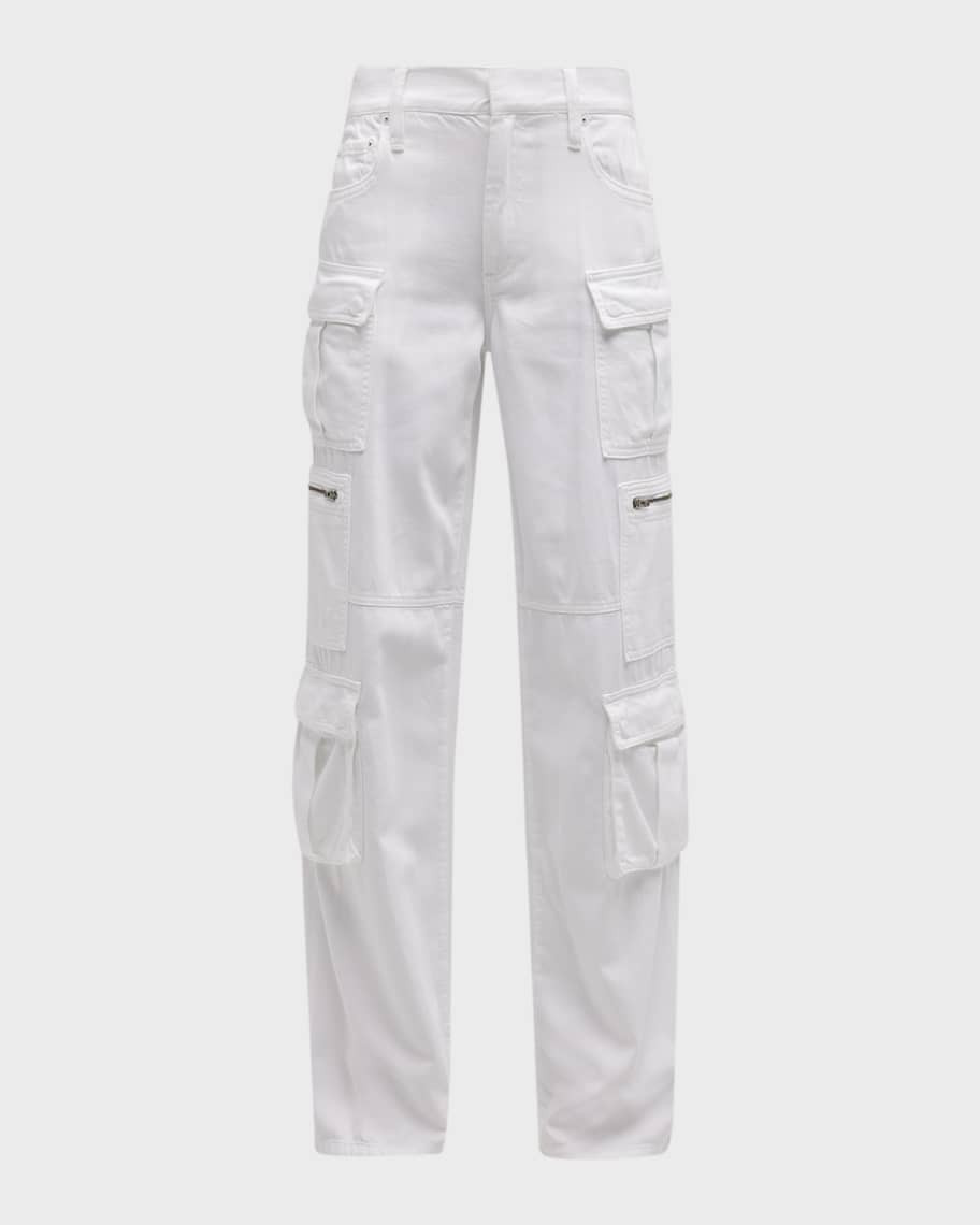 Alice + Olivia Cay Baggy Denim Cargo Pants | Neiman Marcus