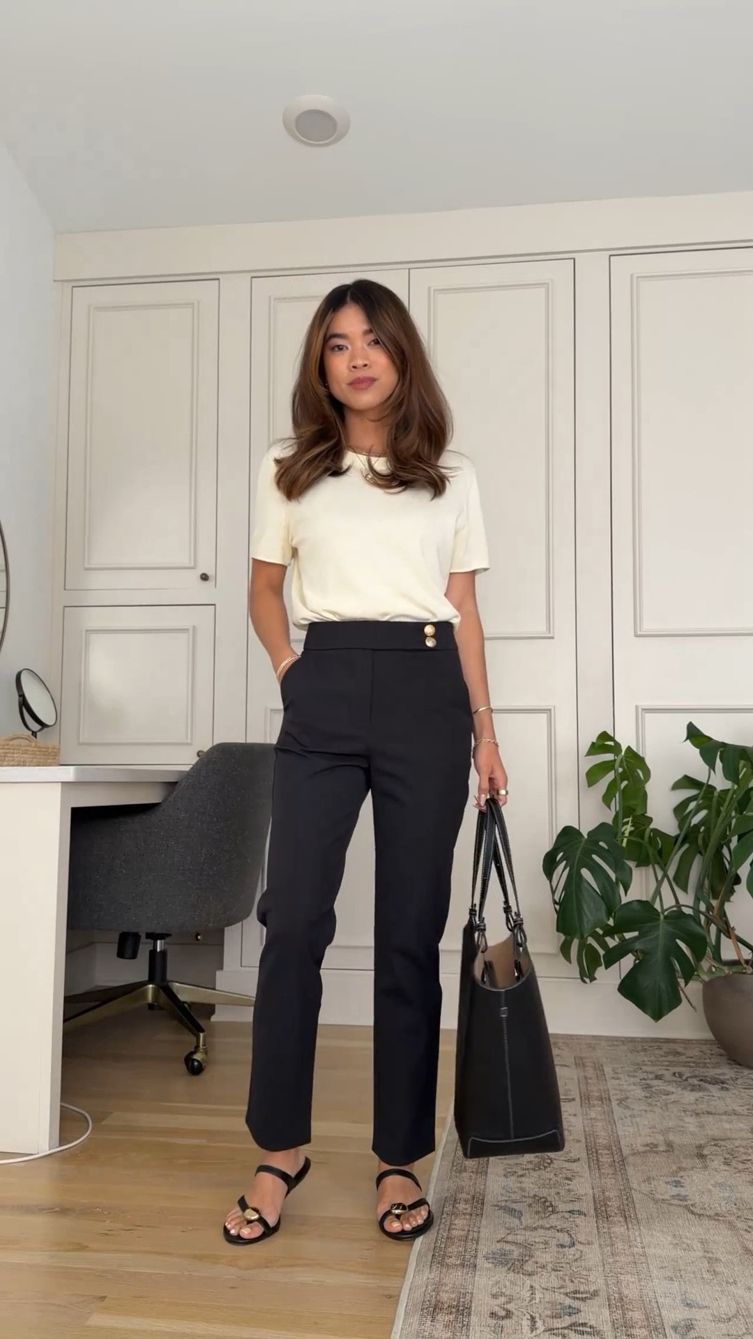 What I would wear to work in the summer. These @Quince tailored pants are perfect for petites (I'm 5'2). 

Sizing info: 
Quince Scuba Slim Ankle Pants - Size 0 in True Black 
Quince Lightweight Cotton Cashmere Relaxed Sweater Tee - Size XS in Pale Custard Yellow 

petite fashion, get dressed with me, outfit inspiration, ootd, nashville outfit, Nashville influencer, petite style, vacation style, casual outfits, mom style, petite pants, spring outfits, spring outfit info, spring pants, spring outfit idea, spring top, summer pants, quince pants, work pants, spring tee, spring shoes, petite trousers, summer sandals, quince sweater tee, summer top, work outfit, summer work outfit 

 

#LTKSeasonal #LTKootd #LTKPetite