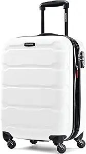 Samsonite Omni PC Hardside Expandable Luggage with Spinner Wheels, Carry-On 20-Inch, White | Amazon (US)