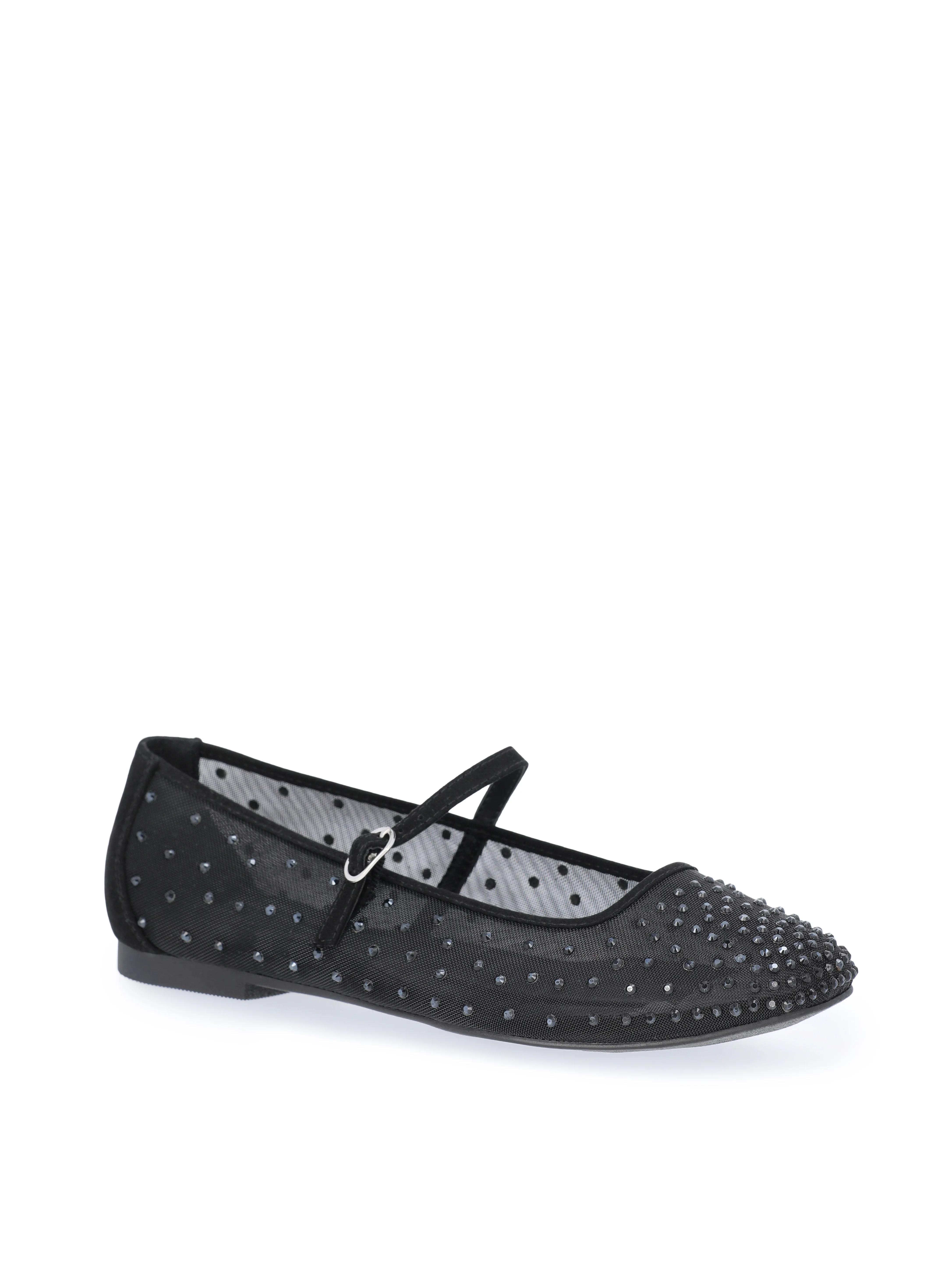 Time and Tru Women's Rhinestone Mary Jane Flats - Walmart.com | Walmart (US)