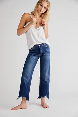 Maggie Mid-Rise Straight-Leg Jeans | Free People (Global - UK&FR Excluded)