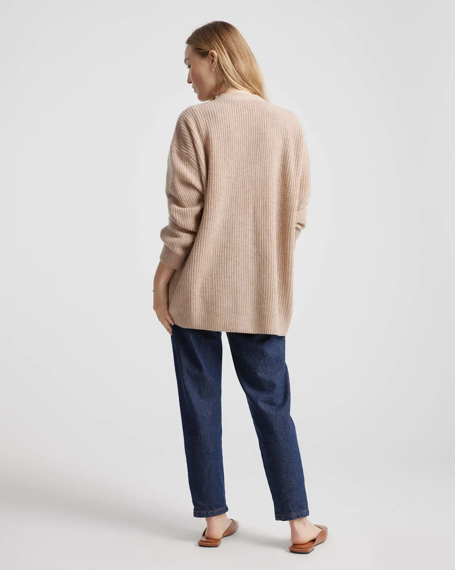 Mongolian Cashmere Oversized Boyfriend Cardigan Sweater | Quince