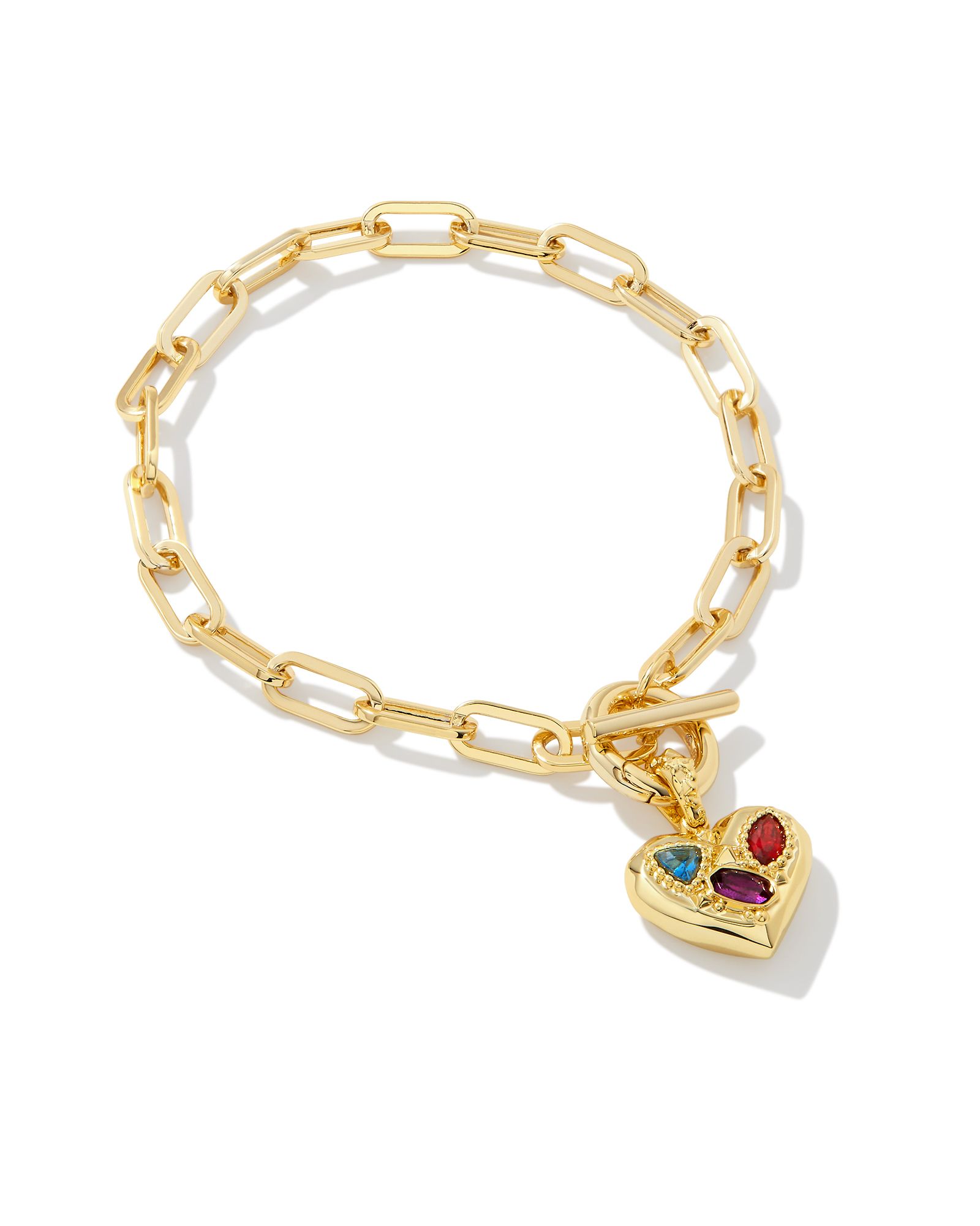 Penny Gold Heart Chain Bracelet in Multi Mix | Kendra Scott | Kendra Scott