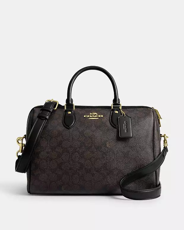 Rowan Large Satchel Bag In Signature Canvas | Coach Outlet US