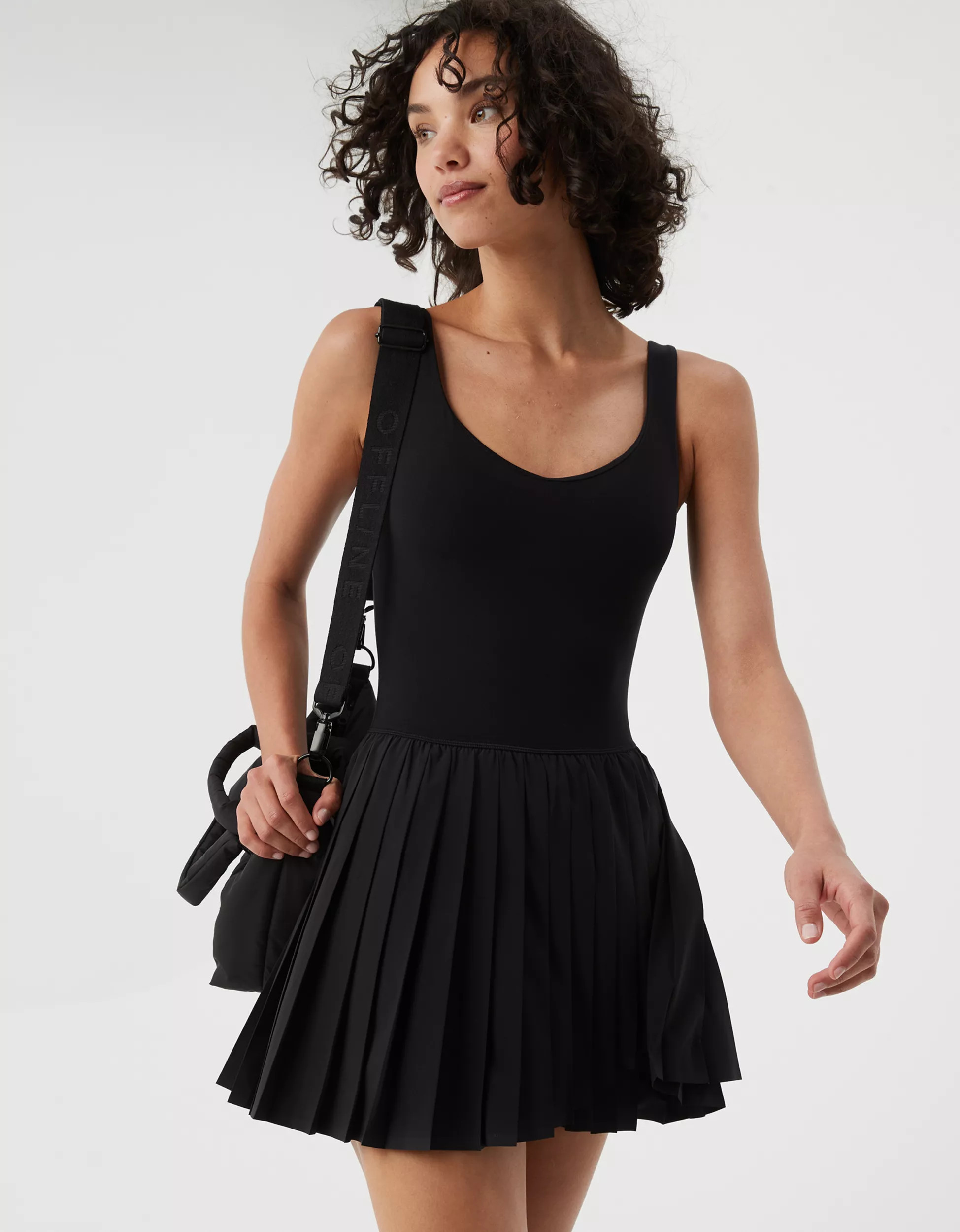 OFFLINE By Aerie Tiebreaker Pleated Dress | Aerie