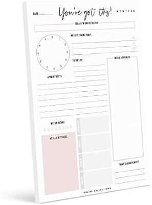 Bliss Collections Daily Planner with 50 Undated 6 x 9 Tear-Off Sheets - You've Got This ... | Amazon (US)