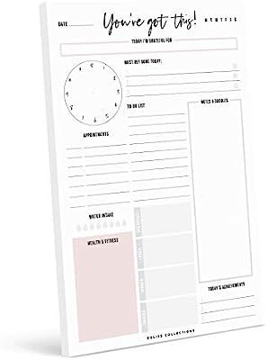 Bliss Collections Daily Planner with 50 Undated 6 x 9 Tear-Off Sheets - You've Got This ... | Amazon (US)