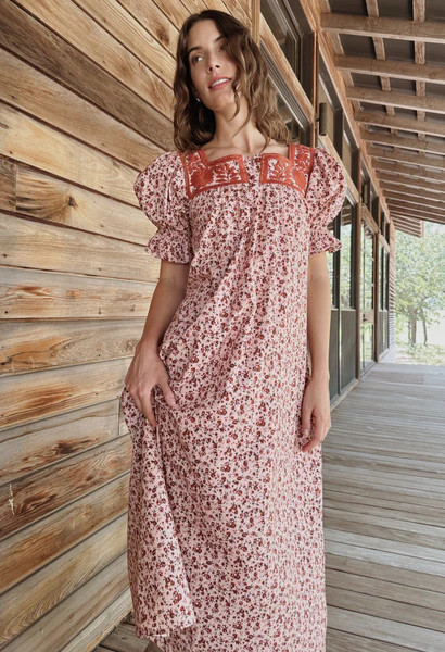 Maria Rosa Floral Midi Dress | Mi Golondrina