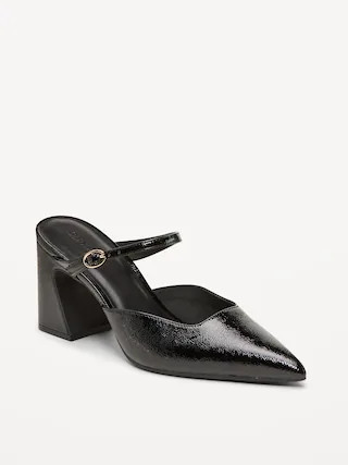 Buckle-Strap Mule Heels for Women | Old Navy (US)