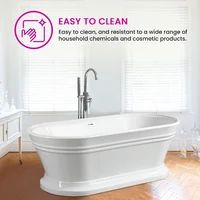 VA6610-S 59" x 30" Freestanding Soaking Acrylic Bathtub | Wayfair North America