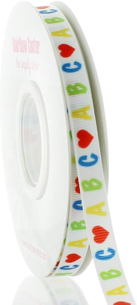 3/8" Abc's Grosgrain Ribbon 5yd | Amazon (US)