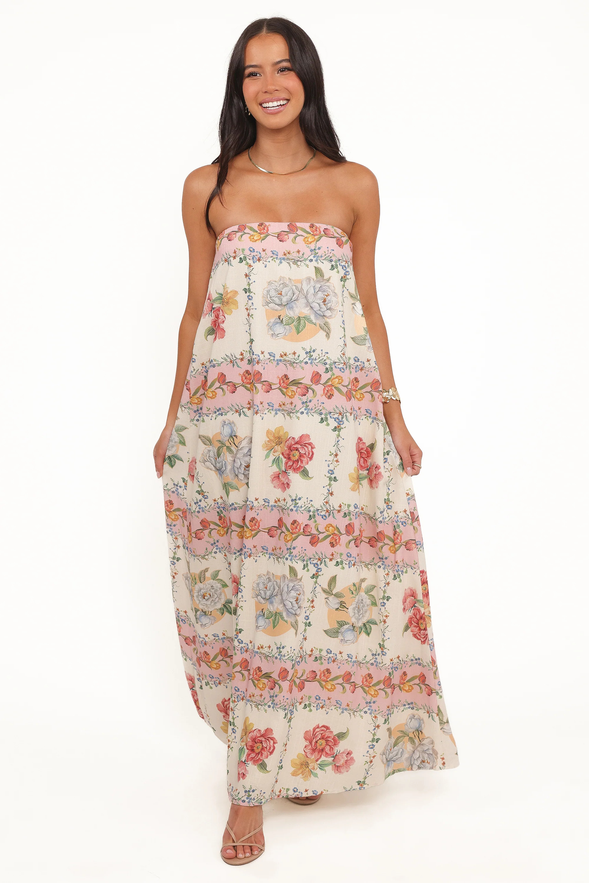 Amora Strapless Maxi Dress - Rose Tile | Petal & Pup (US)