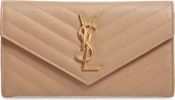 Monogramme Logo Leather Flap Wallet | Nordstrom