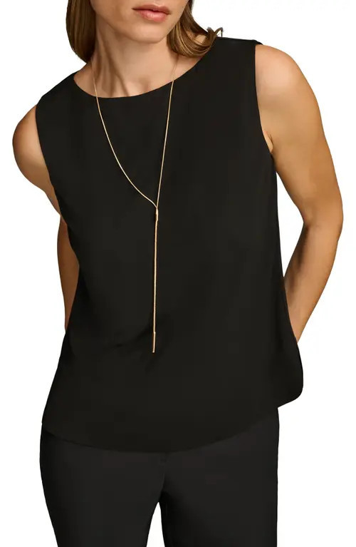 Donna Karan New York Sleeveless Shell in Black at Nordstrom, Size X-Small | Nordstrom