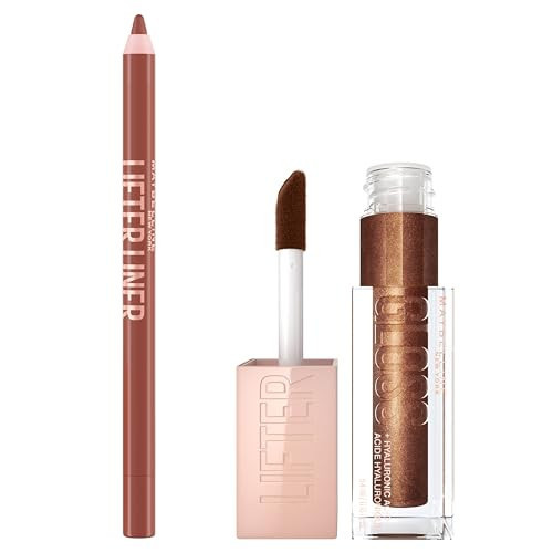 Maybelline Lifter Gloss and Lifter Liner Bundle, Lip Gloss and Lip Liner in Shades Crystal and Player, Pack of 2 | Amazon (US)