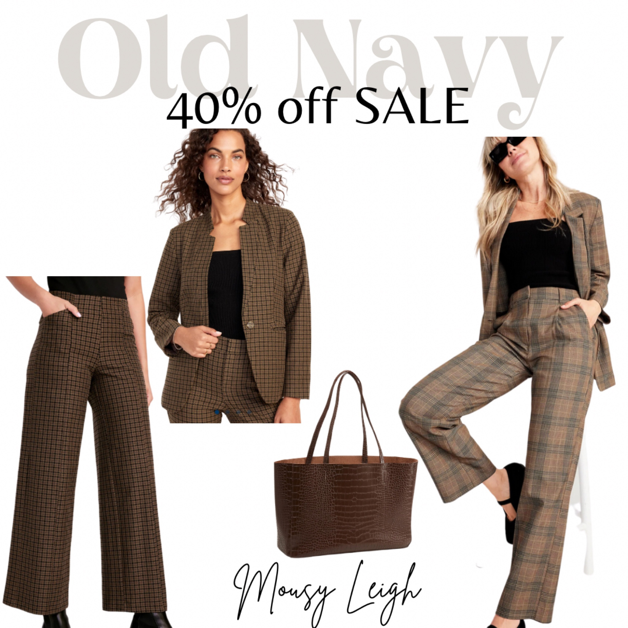 Amazing sale at old navy. Great time to get work wear pieces.

Business casual, blazer, dress pants, slacks, plaid, brown, neutral, professional, suit, tote bag, ootd, outfit idea, boss

#LTKsalealert #LTKunder50 #LTKworkwear