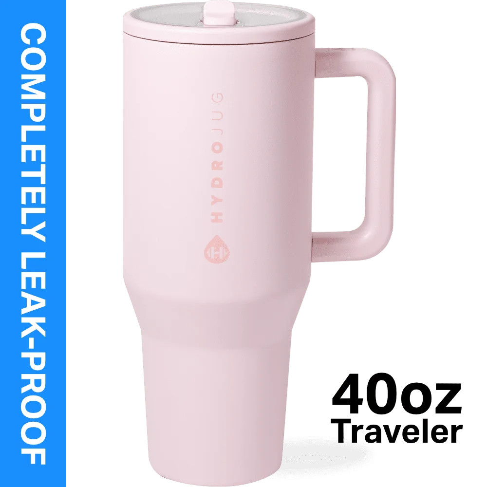 HydroJug Traveler 40 oz Water Bottle, Stainless Steel Insulated Tumbler with Flip Straw and Handl... | Walmart (US)