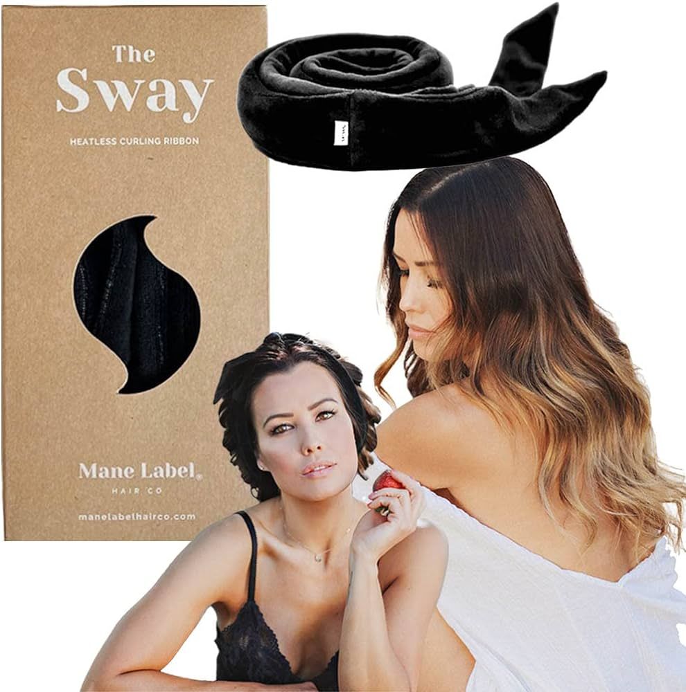 Hair Curling Ribbon Wrap: The Original Sway Heatless Curling Ribbons | Luxe Velour | Mane Label H... | Amazon (US)