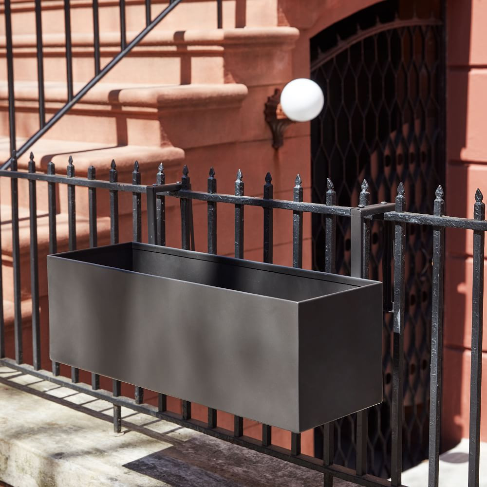 Streamline Metal Railing Planter | West Elm (US)