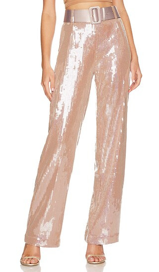 Capri Sequin Pant in Nude | Revolve Clothing (Global)