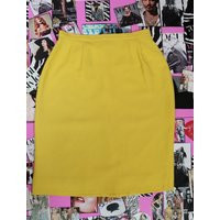 Vintage 90's Yellow Pencil Skirt, Size Small | Etsy (US)