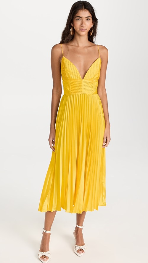 Viv Mitered Pleating Dress | Shopbop