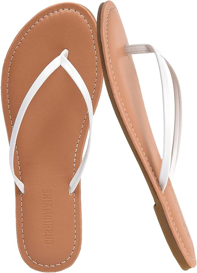 CUSHIONAIRE Women's Cora Flat Flip Flop Sandal with +Comfort | Amazon (US)