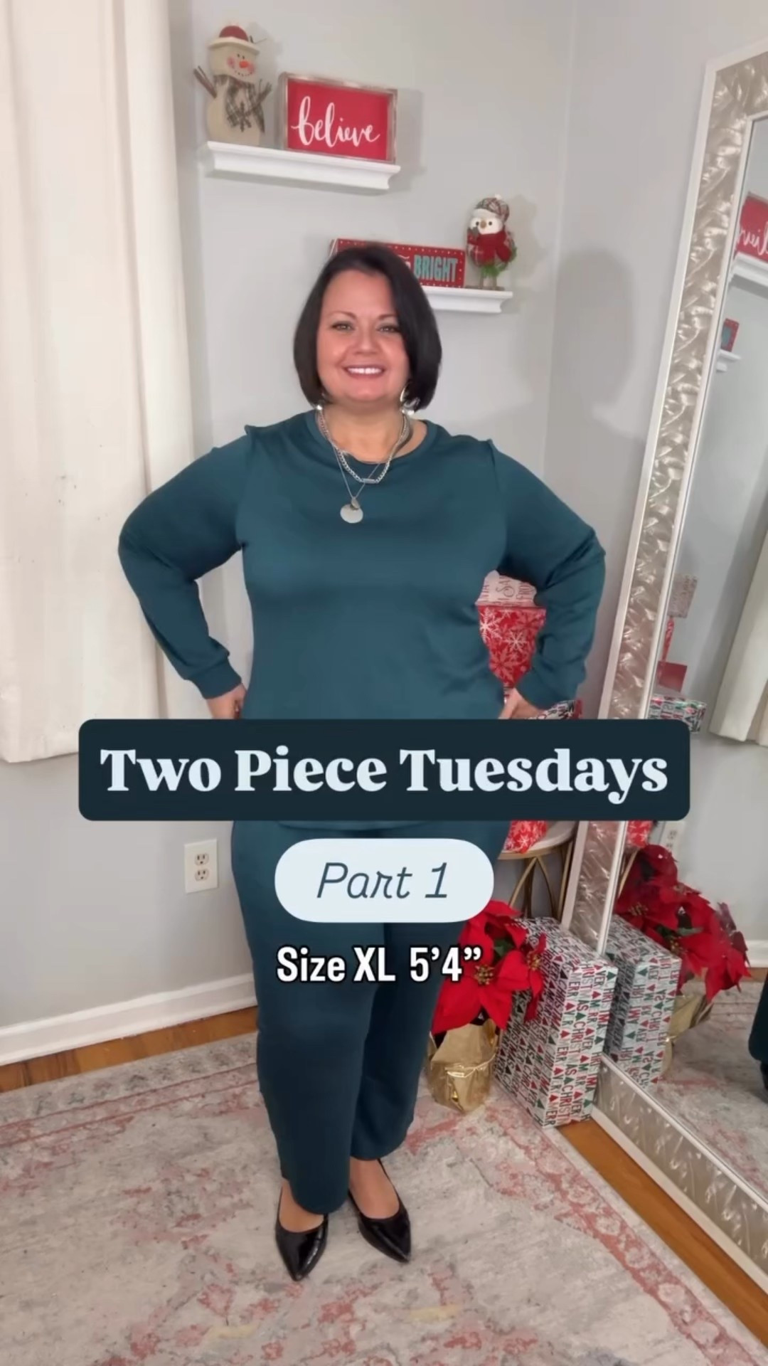 Check out this two piece set from Walmart! Make sure to tune jn every Tuesday for a new two piece! 
I’m wearing a size XL. 

#LTKOver40 #LTKWorkwear #LTKMidsize