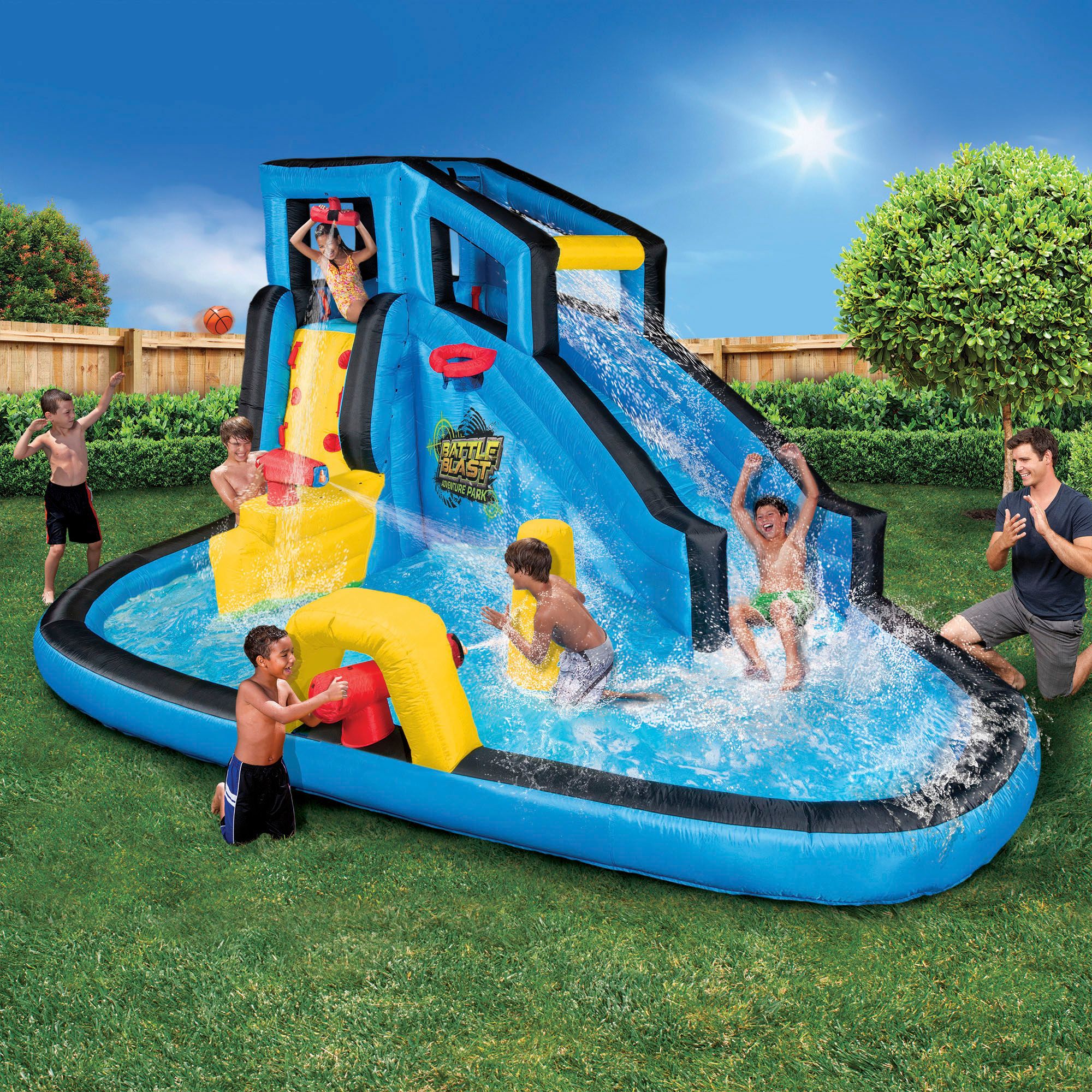 Banzai Battle Blast Inflatable Water Park 35547 - Best Buy | Best Buy U.S.