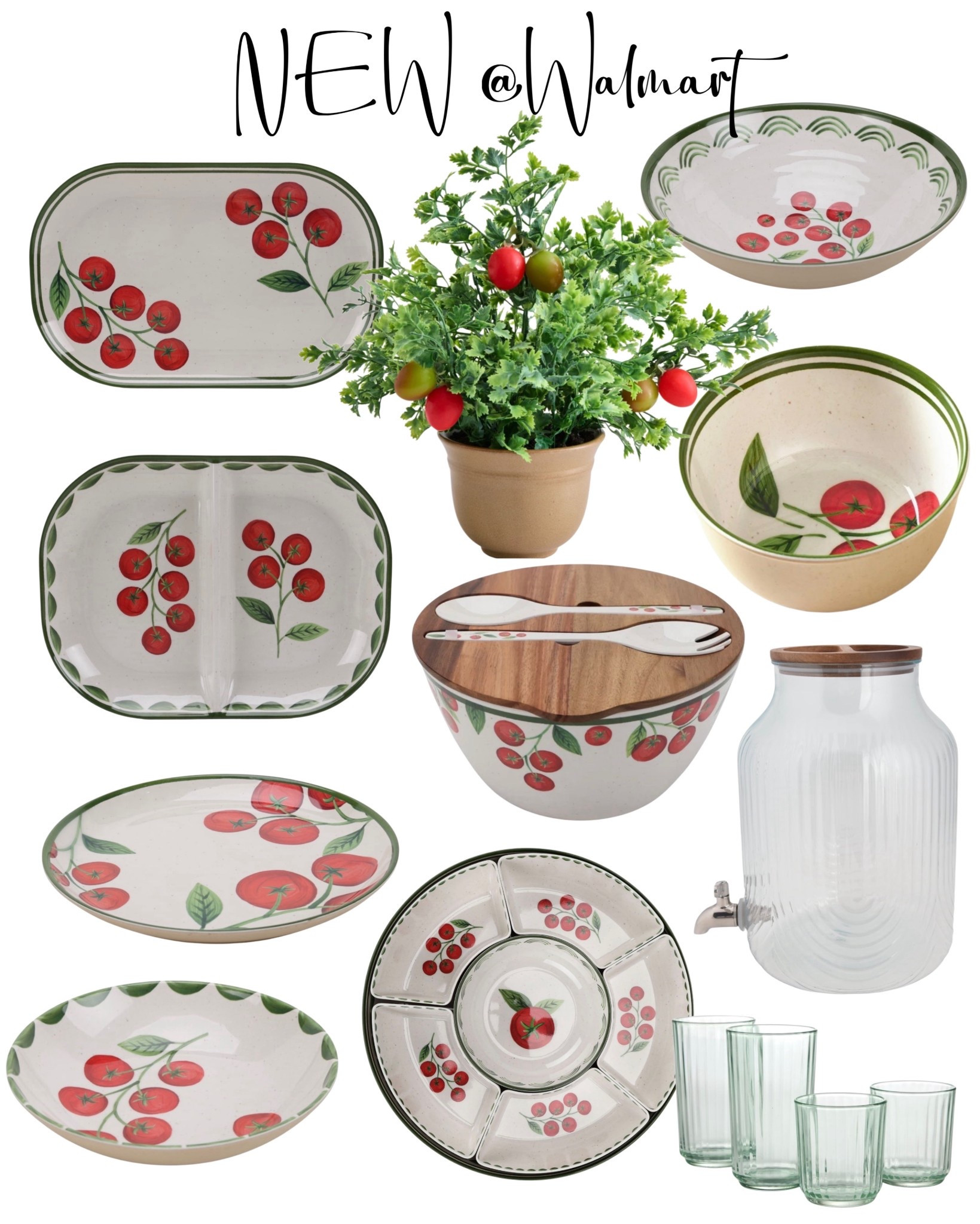 Obsessed is an understatement 🍅✨

I just found the cutest new kitchen collection @walmart and I’m already dreaming up all the summer hosting moments.

From serving bowls to the prettiest glass drink dispenser, these pieces make everyday meals feel special (and you know I love anything that elevates my kitchen decor). Perfect for casual dinners, backyard get-togethers, or just making your space feel a little more you ❤️

Everything is linked for you in my LTK!

#LTKHome #WalmartFinds #KitchenDecor #FarmhouseStyle #SummerHosting #HomeInspo #CozyHome #TablescapeInspo 

#LTKSeasonal #LTKfoodie #LTKHome