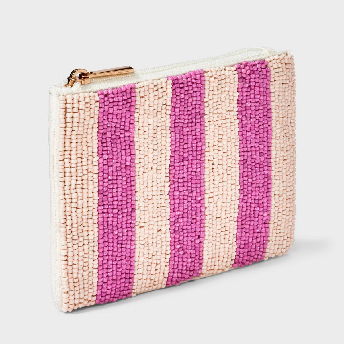 Beaded Striped Zip Pouch - A New Day™ Pink | Target