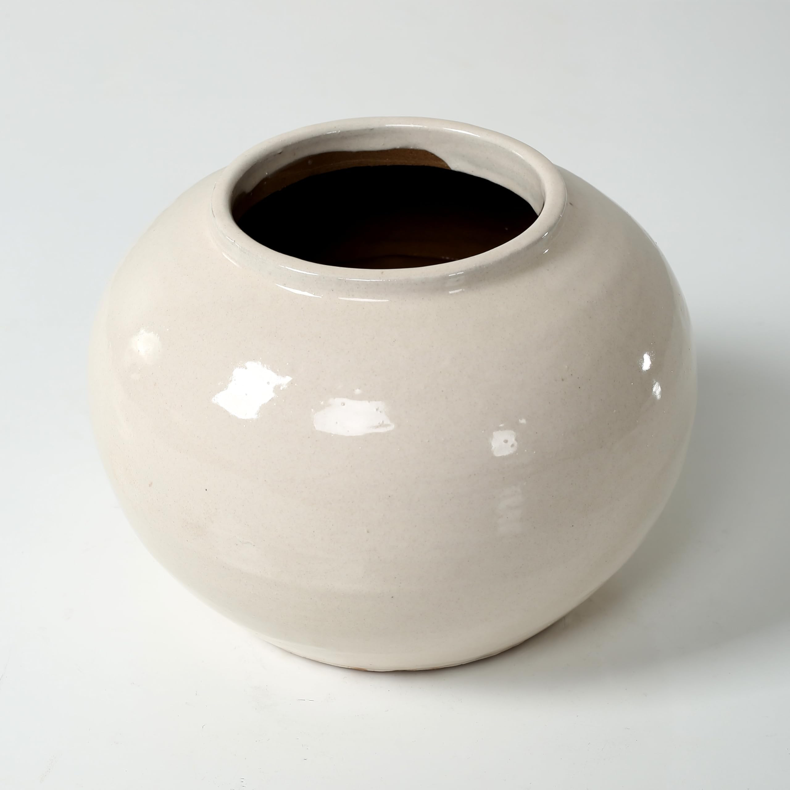 Artissance Approx. 6" High Off White Ceramic Round Pot (4.5" Opening) | Amazon (US)