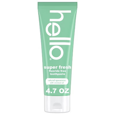 hello Super Fresh Fluoride Free Toothpaste - Natural Spearmint - 4.7oz | Target