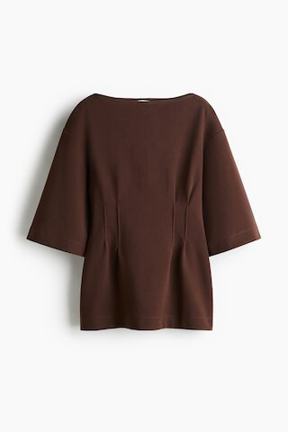 H & M - Waisted T-shirt - Brown | H&M (UK, MY, IN, SG, PH, TW, HK)