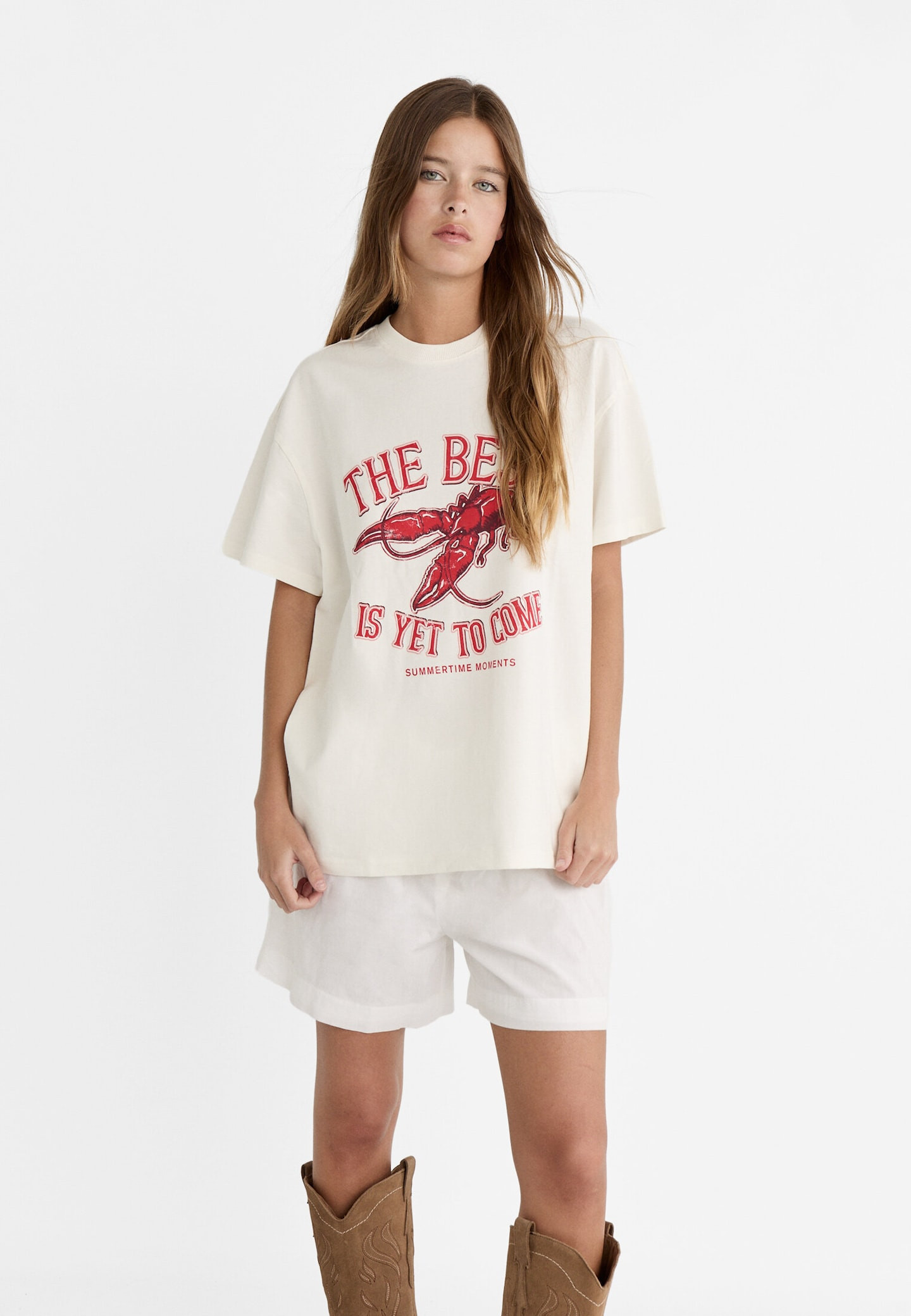 Oversized T-shirt met print | Stradivarius (NL)