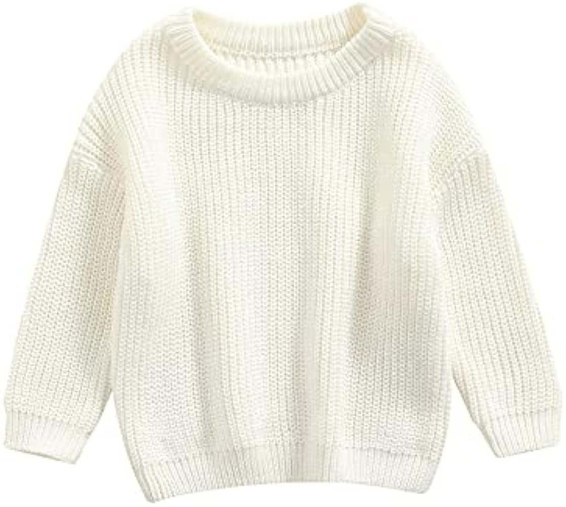 Autumn Winter Warm Outfits Baby Girl Cute Long Sleeve Knitted Sweater Pullover Top | Amazon (US)