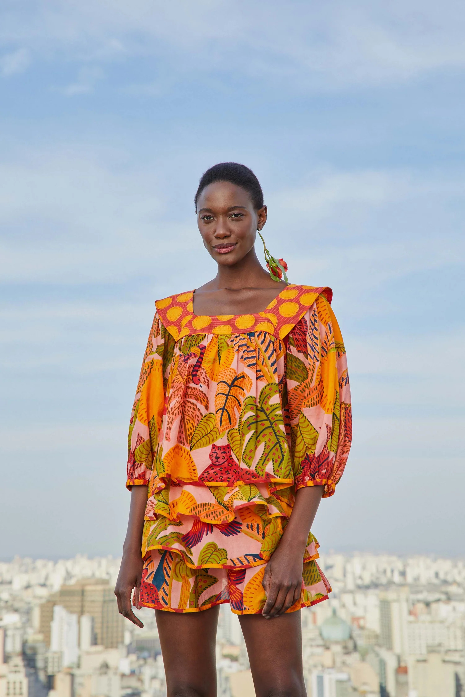 SQUARE NECK BLOUSE | Summer Dream Print | FarmRio (US)