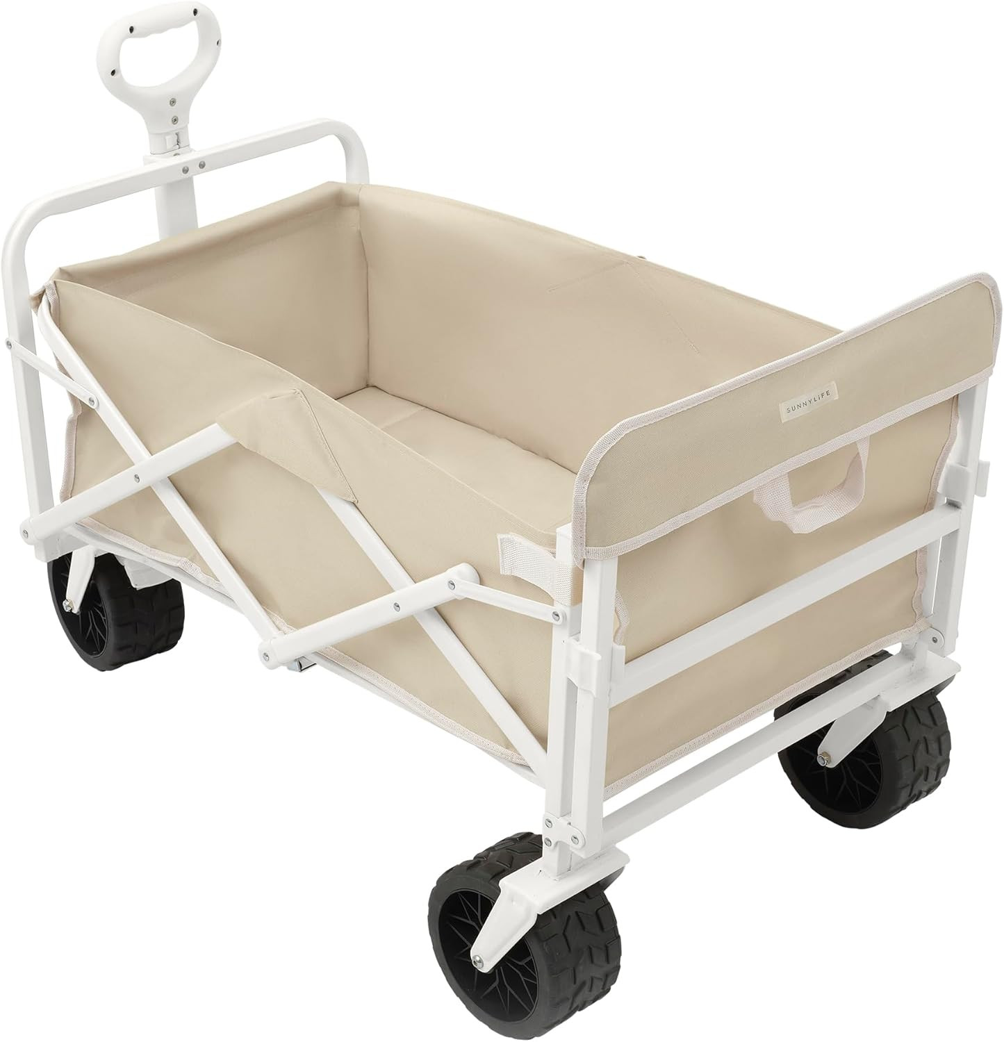 Amazon.com: SUNNYLiFE Oyster Oyster Beach Cart, Heavy Duty Steel Frame, PP and Iron with 600 Doxf... | Amazon (US)